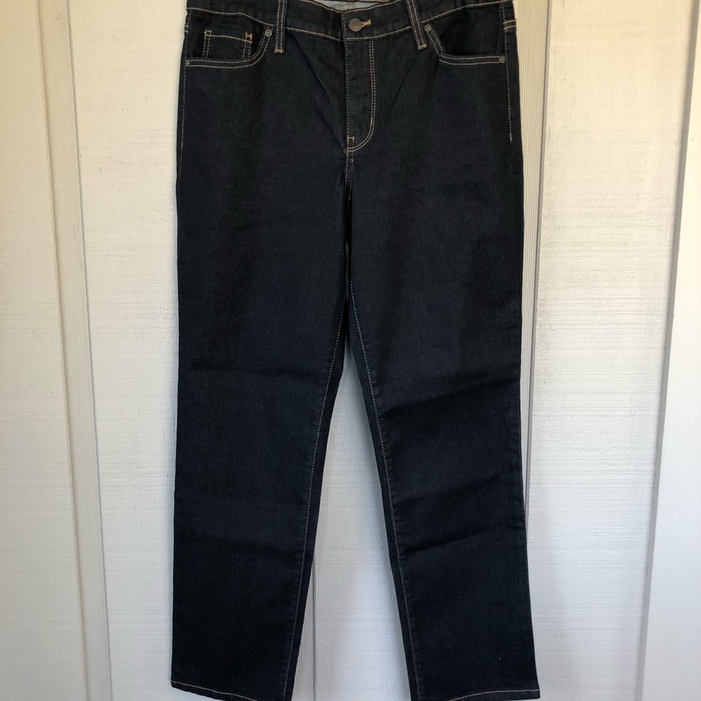 Wonderly Mid Rise Straight Dark Blue Jeans 10R